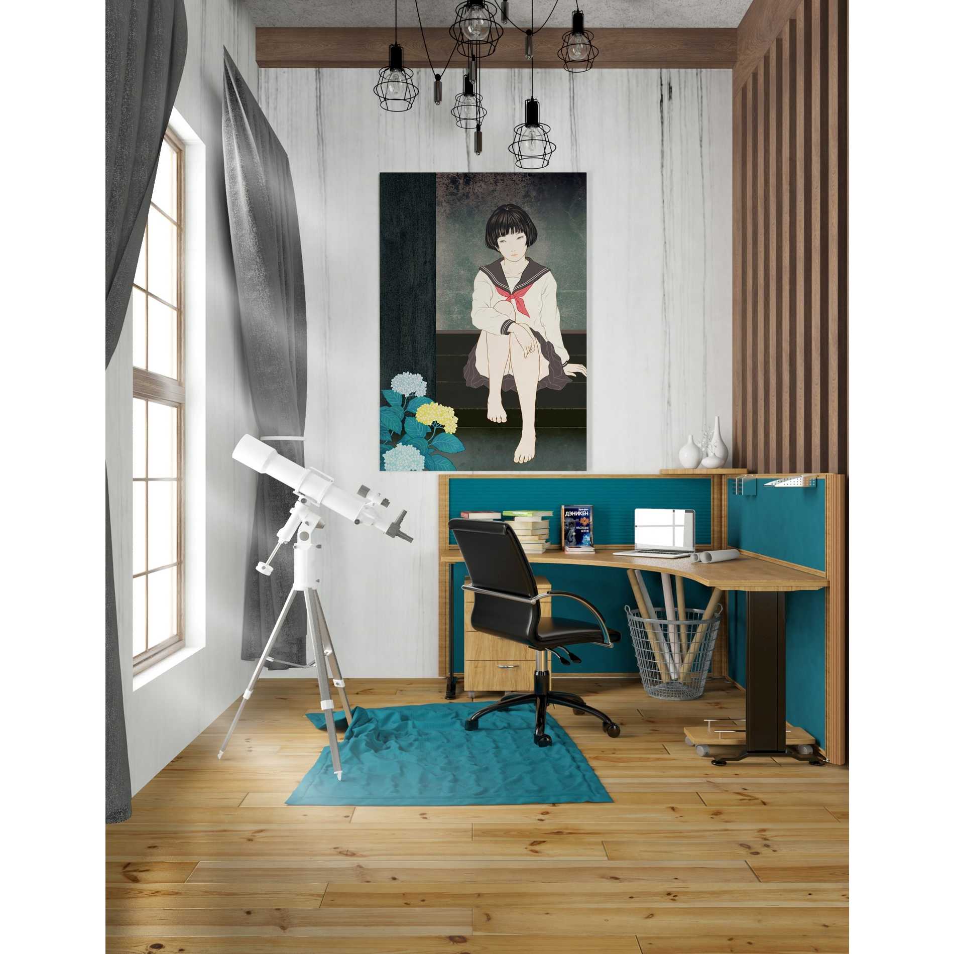 'Hydrangea' by Sai Tamiya, Canvas Wall Art,26 x 40