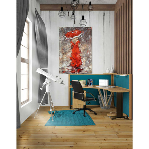 Image of 'Woman With Umbrella' by Alexander Gunin, Canvas Wall Art,26 x 40