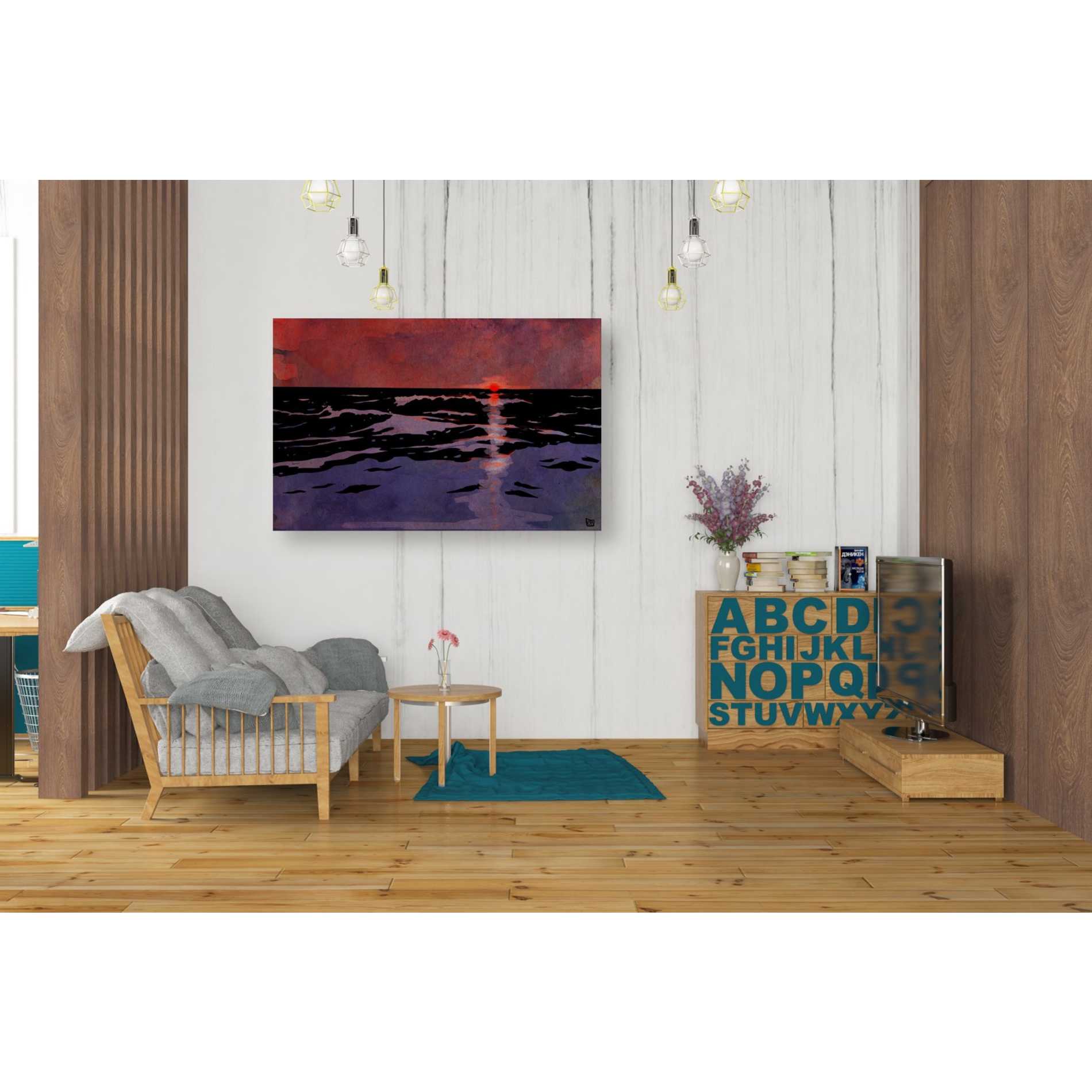 'Ocean 1' by Giuseppe Cristiano, Canvas Wall Art,26 x 40