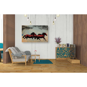 'Horses' by Giuseppe Cristiano, Canvas Wall Art,26 x 40