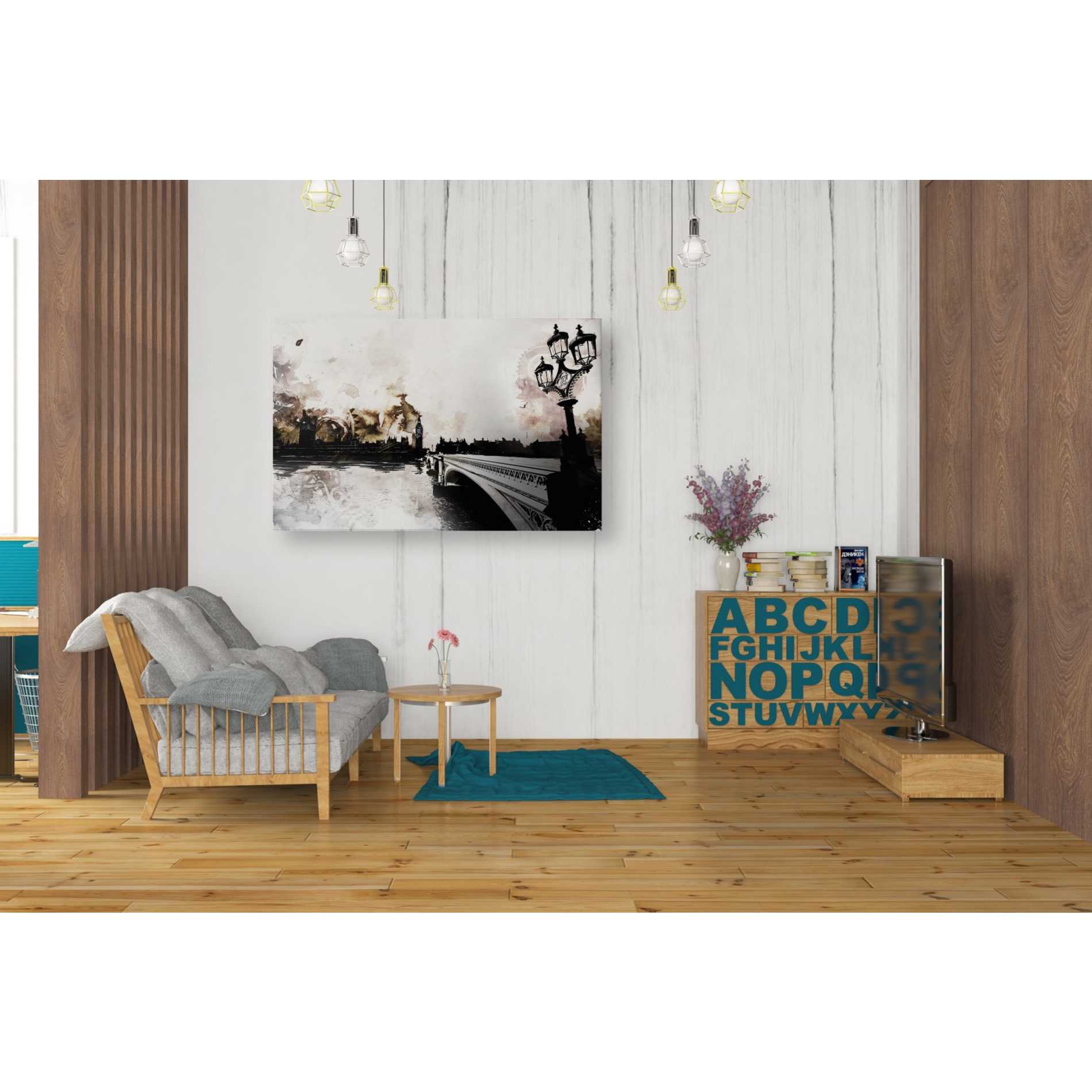 'The Thames' by Jonathan Lam, Giclee Canvas Wall Art