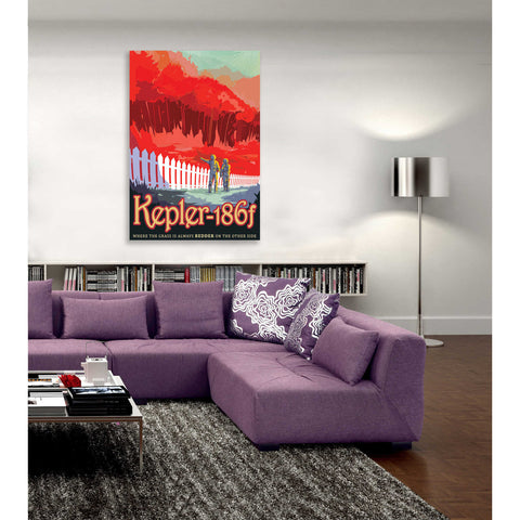 Image of 'Visions of the Future: Kepler-186f' Canvas Wall Art,26 x 40