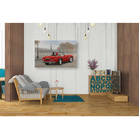Image of 'A Ride in Paris III Red Car' by Marco Fabiano, Canvas Wall Art,40 x 26