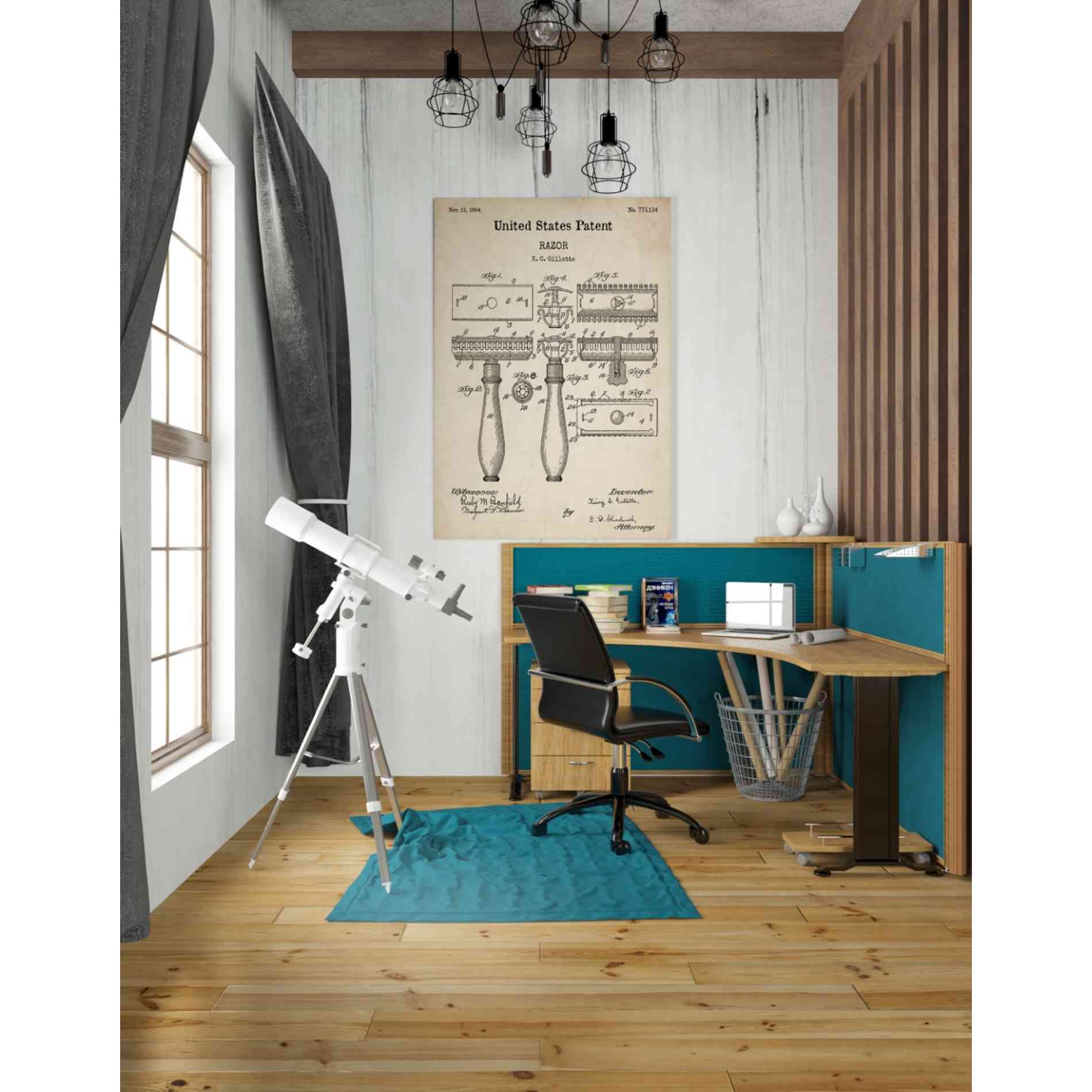 'Razor Vintage Patent' Canvas Wall Art,26 x 40