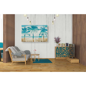 'Beachscape Palms with chair' by Michael Mullan, Canvas Wall Art,40 x 26