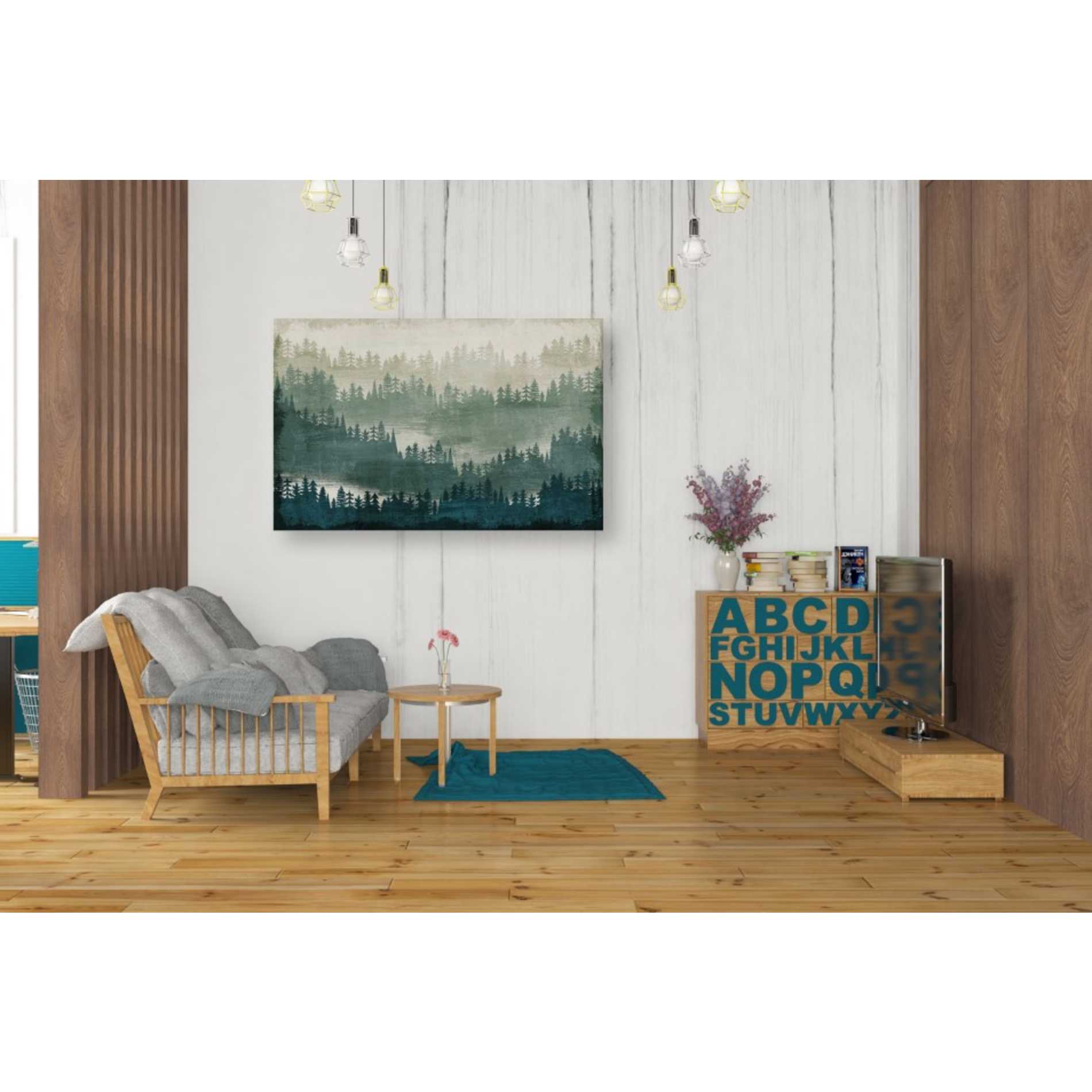 'Mountainscape' by Michael Mullan, Canvas Wall Art,40 x 26