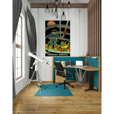 Image of 'Mars Explorer Series: Farmers Wanted' Canvas Wall Art,26 x 40