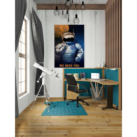 Image of 'Mars Explorer Series: We Need You' Canvas Wall Art,26 x 40