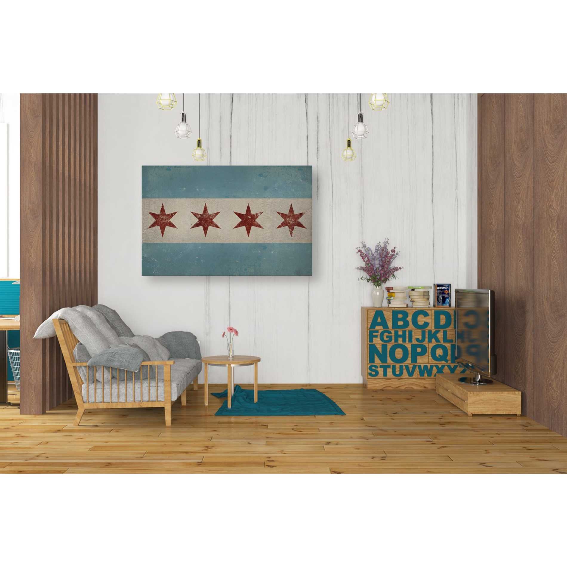 'Chicago Flag' by Ryan Fowler, Canvas Wall Art,26 x 40
