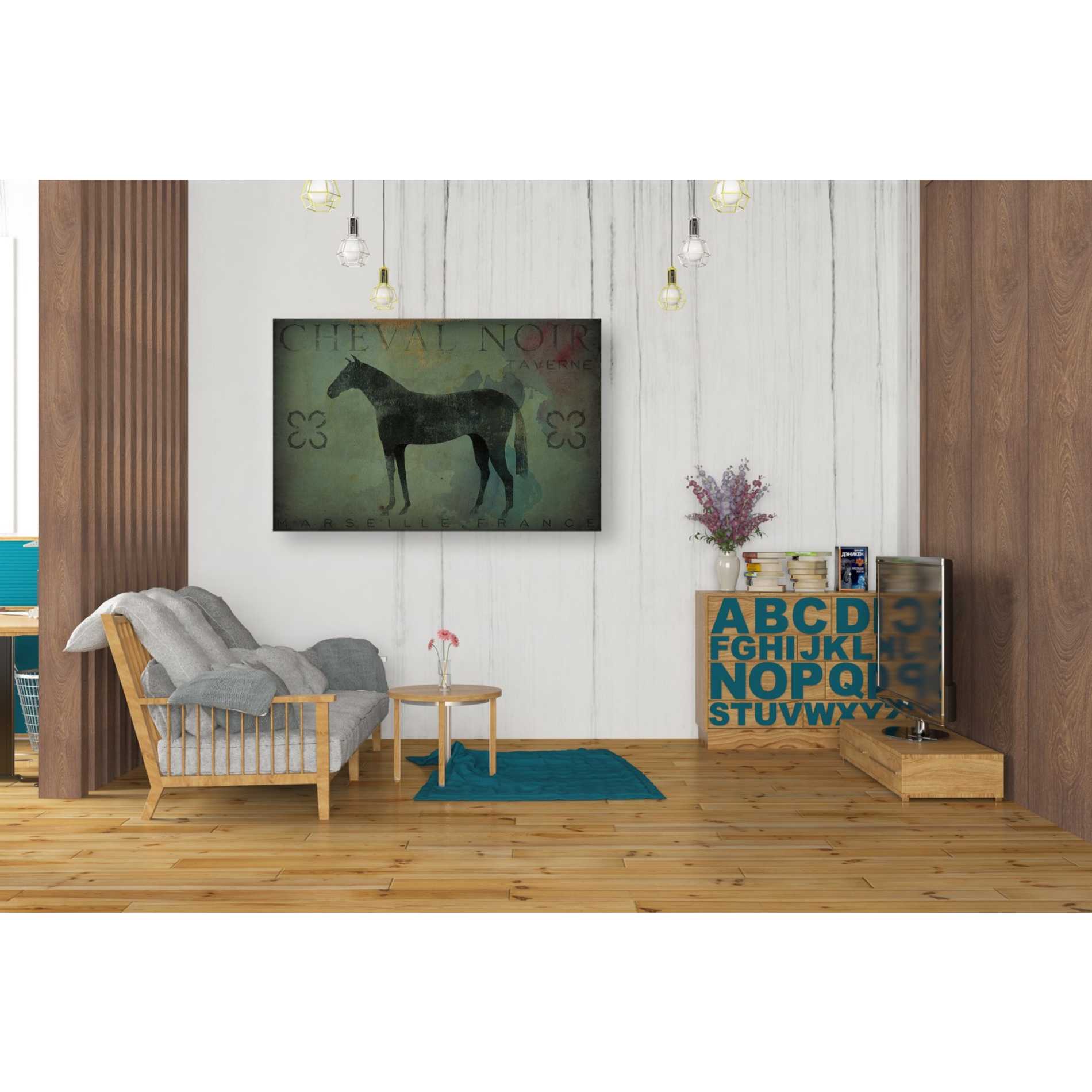'Cheval Noir v1' by Ryan Fowler, Canvas Wall Art,26 x 40