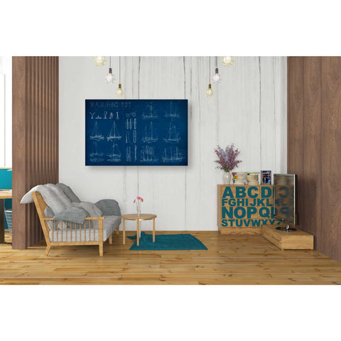 Image of 'Sailing Infograph' by Ethan Harper Canvas Wall Art,40 x 26