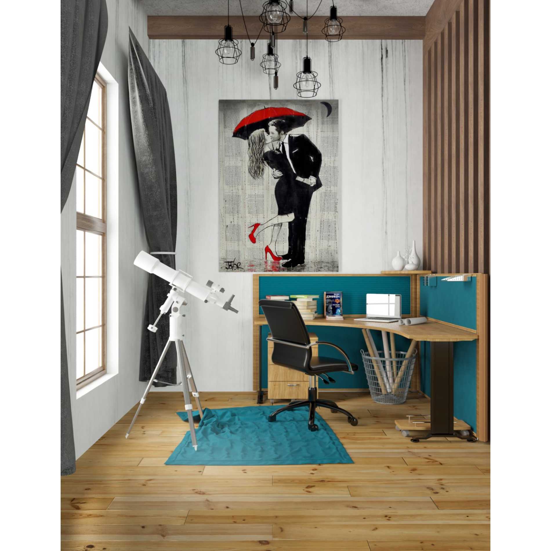 'The Kissing Rain' by Loui Jover, Canvas Wall Art,26 x 40