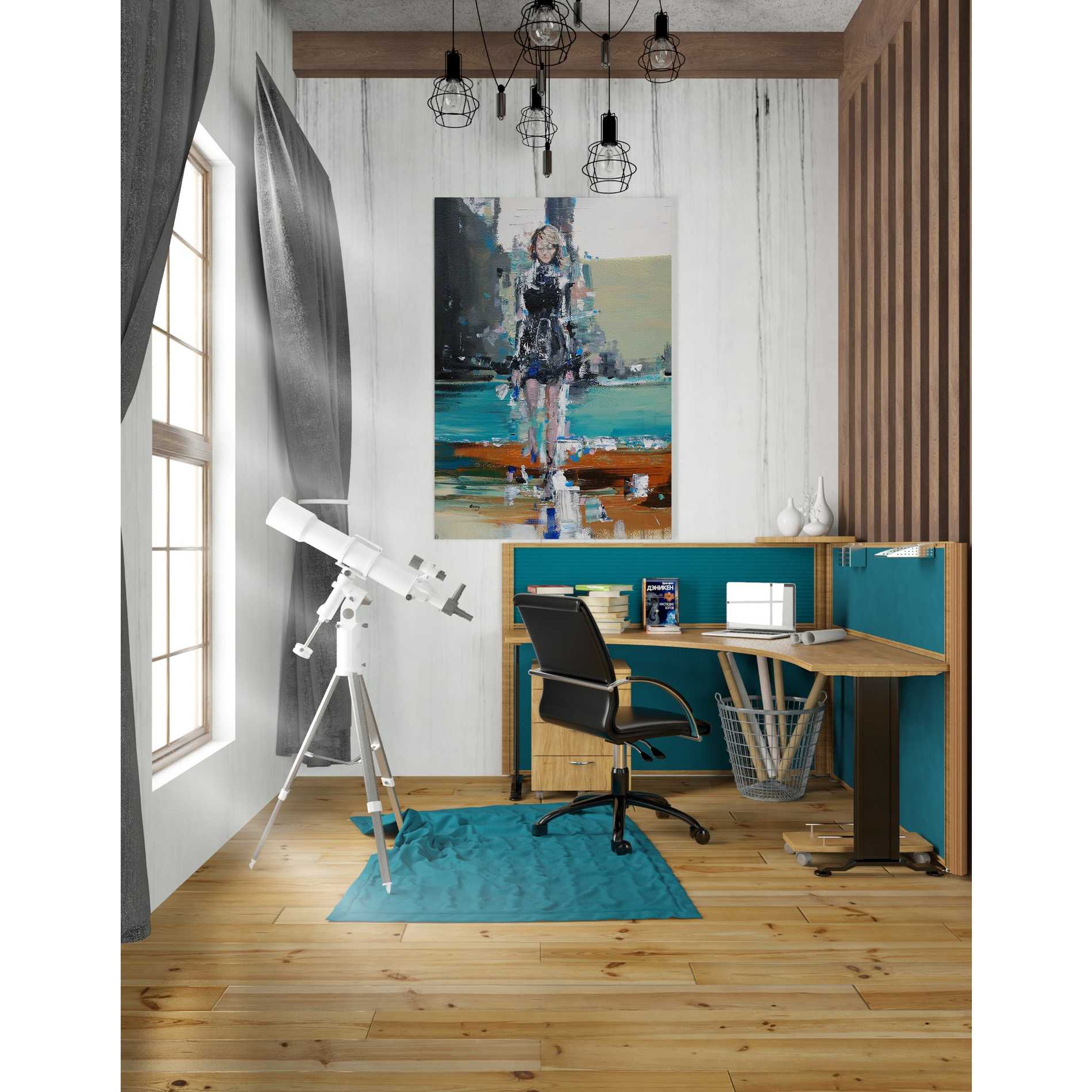 '5 PM' by Oscar Alvarez Pardo, Canvas Wall Art,26 x 40