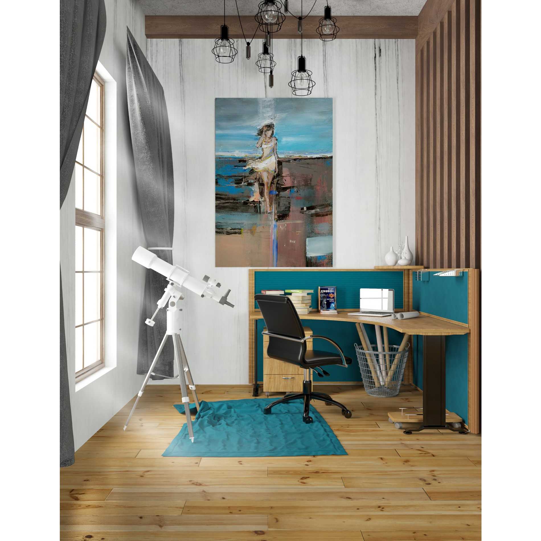 'Windy Beach' by Oscar Alvarez Pardo, Canvas Wall Art,26 x 40