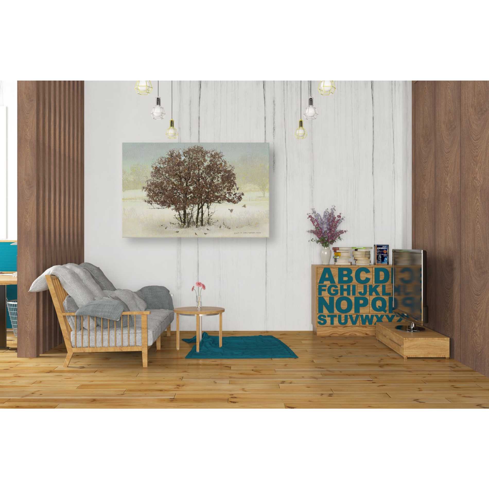 'Juncos and Oak' by Chris Vest, Giclee Canvas Wall Art