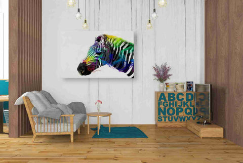 Image of 'Zebra' by Karen Smith, Canvas Wall Art,40x26