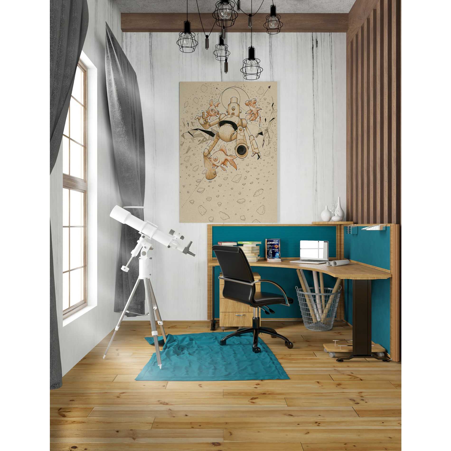 'Float Bot Fish' by Craig Snodgrass, Canvas Wall Art,26 x 40