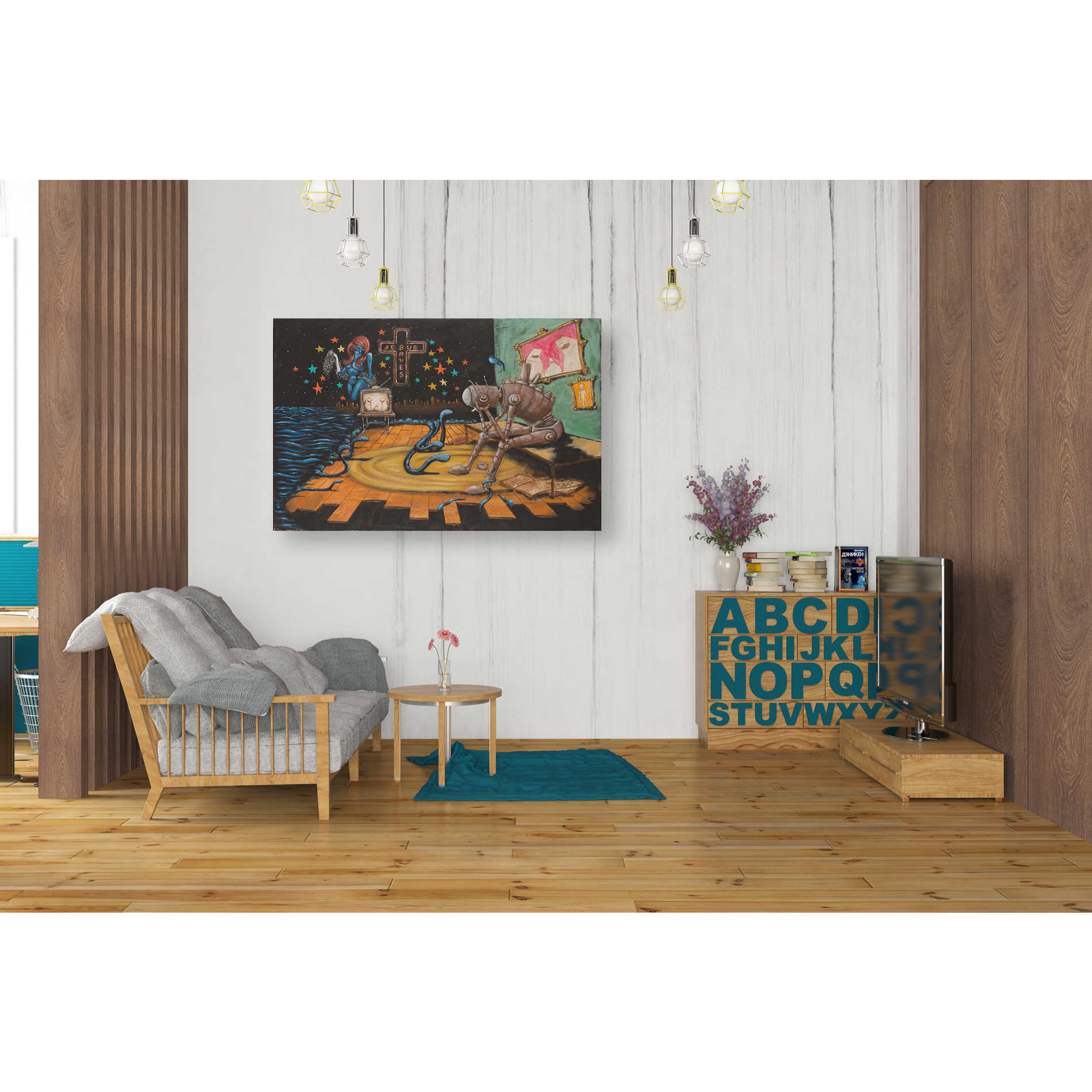 'Jesus Saves' by Craig Snodgrass, Canvas Wall Art,26 x 40