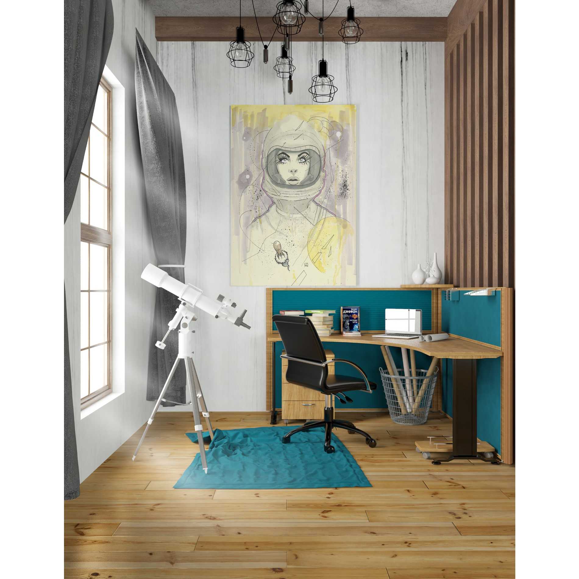 'Space Queen Gold' by Craig Snodgrass, Canvas Wall Art,26 x 40