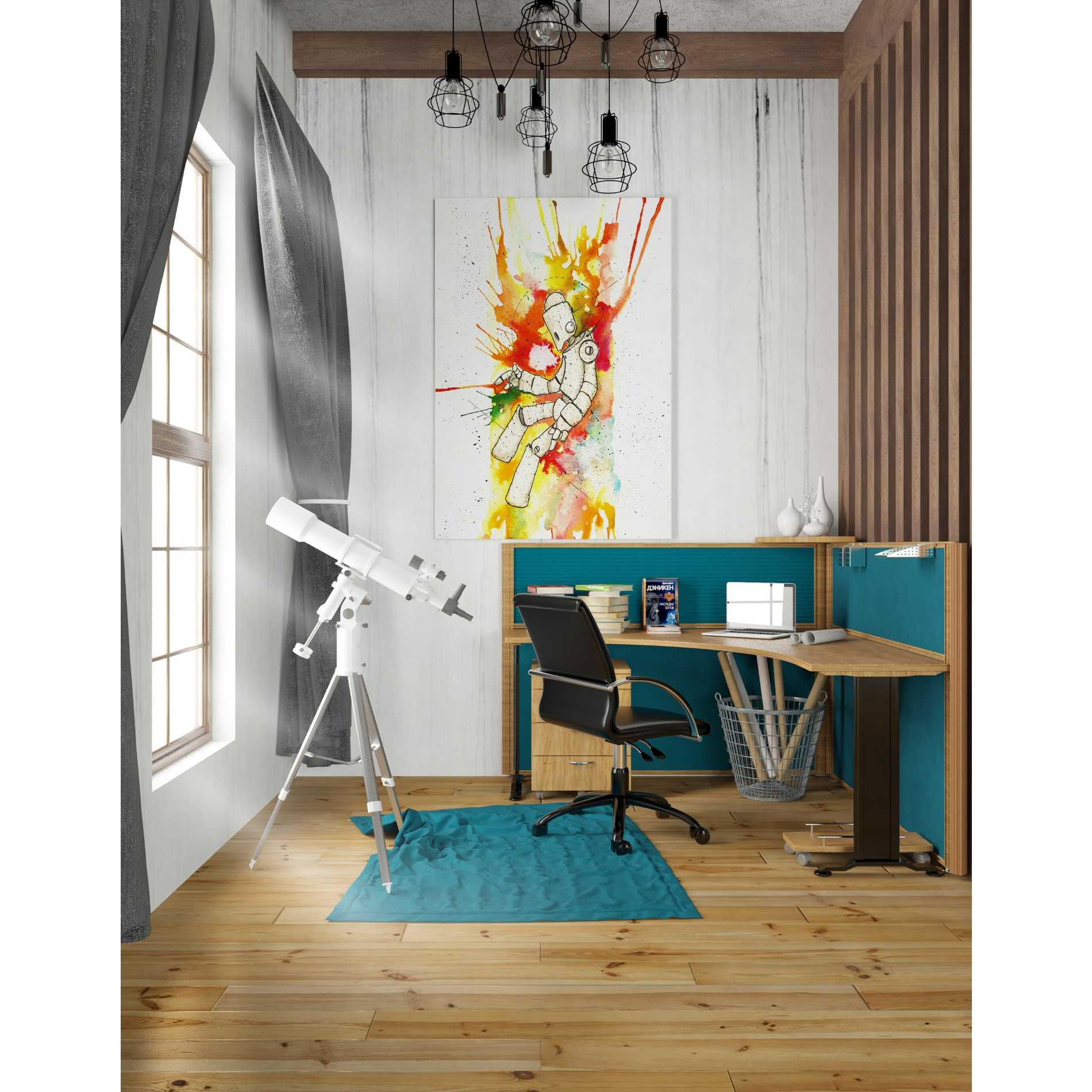 'Nebula Bot' by Craig Snodgrass, Canvas Wall Art,26 x 40