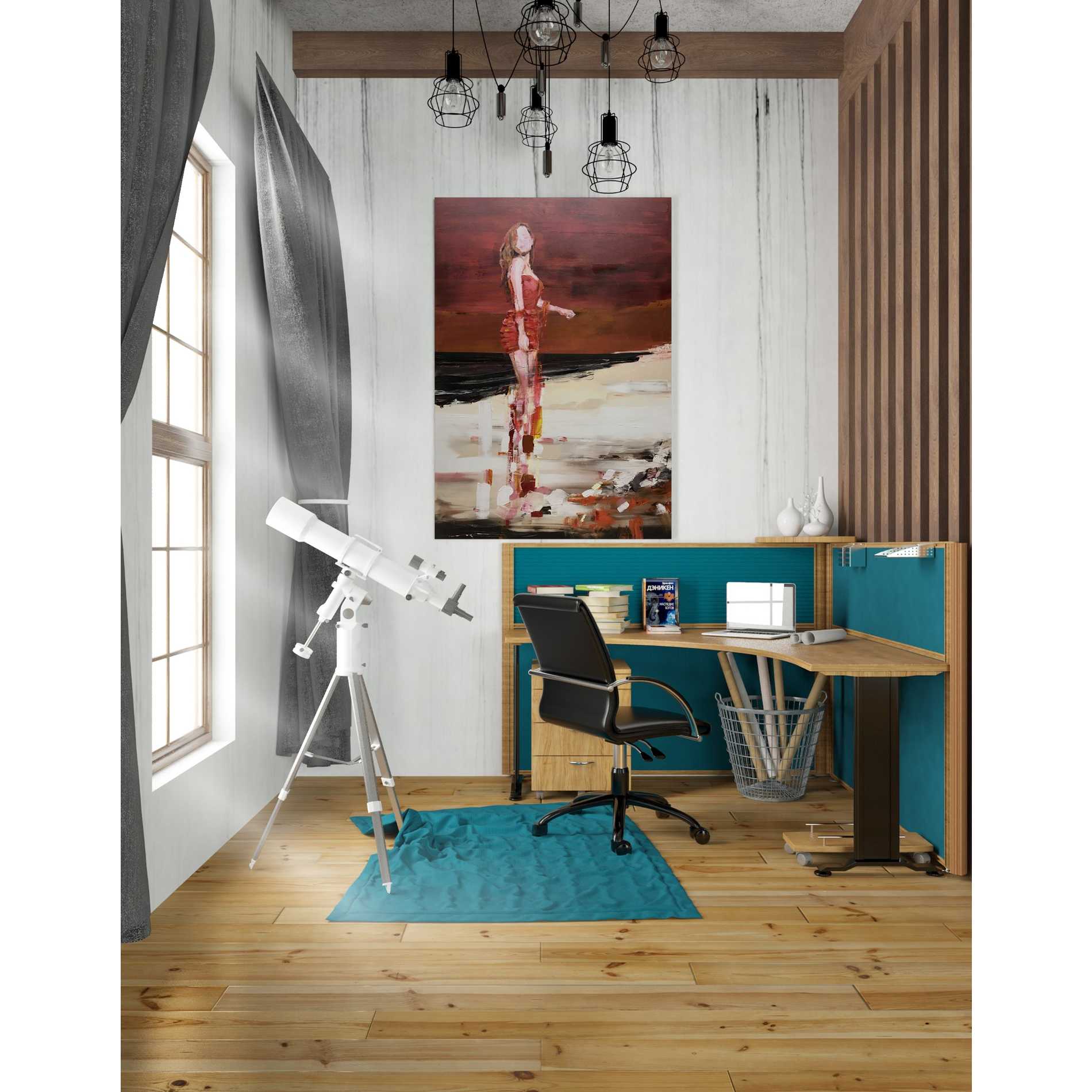 'In Red' by Oscar Alvarez Pardo, Canvas Wall Art,26 x 40