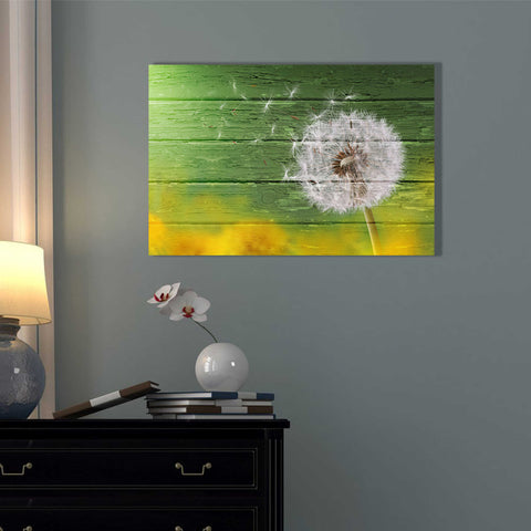 Image of 'Wood Series: Dandi Green' Canvas Wall Art,26 x 40