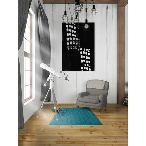 Image of 'Black and White Abstract' by Linda Woods, Canvas Wall Art,26 x 40