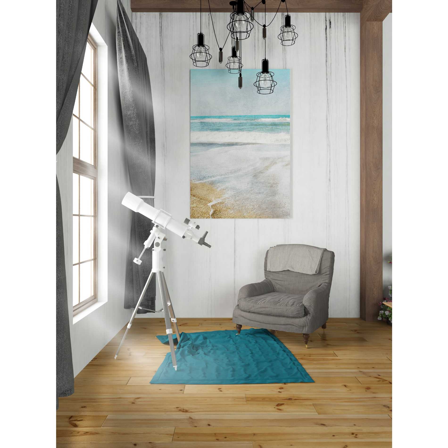 'Serene Coast Vertical' by Linda Woods, Canvas Wall Art,26 x 40