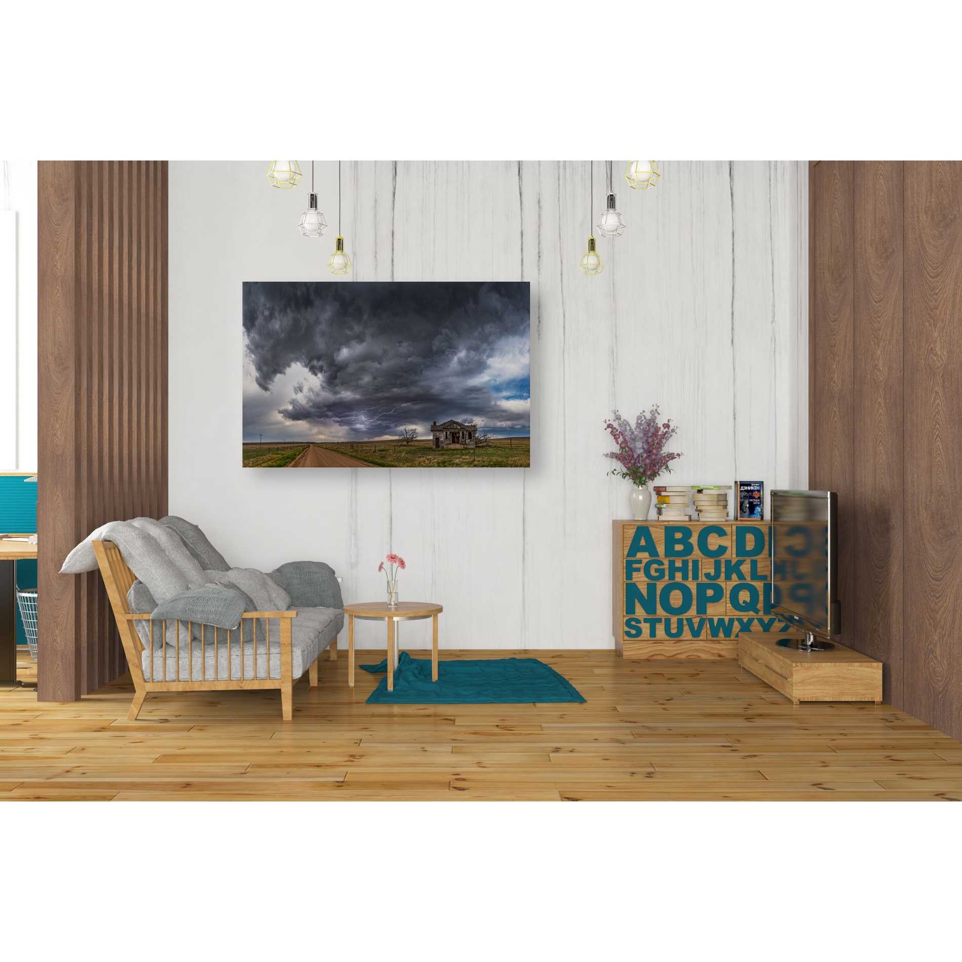 'Pawnee School Storm' by Darren White, Canvas Wall Art,26 x 40