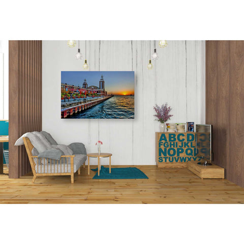 Image of 'Sunrise at the Pier,' Canvas Wall Art,26 x 40
