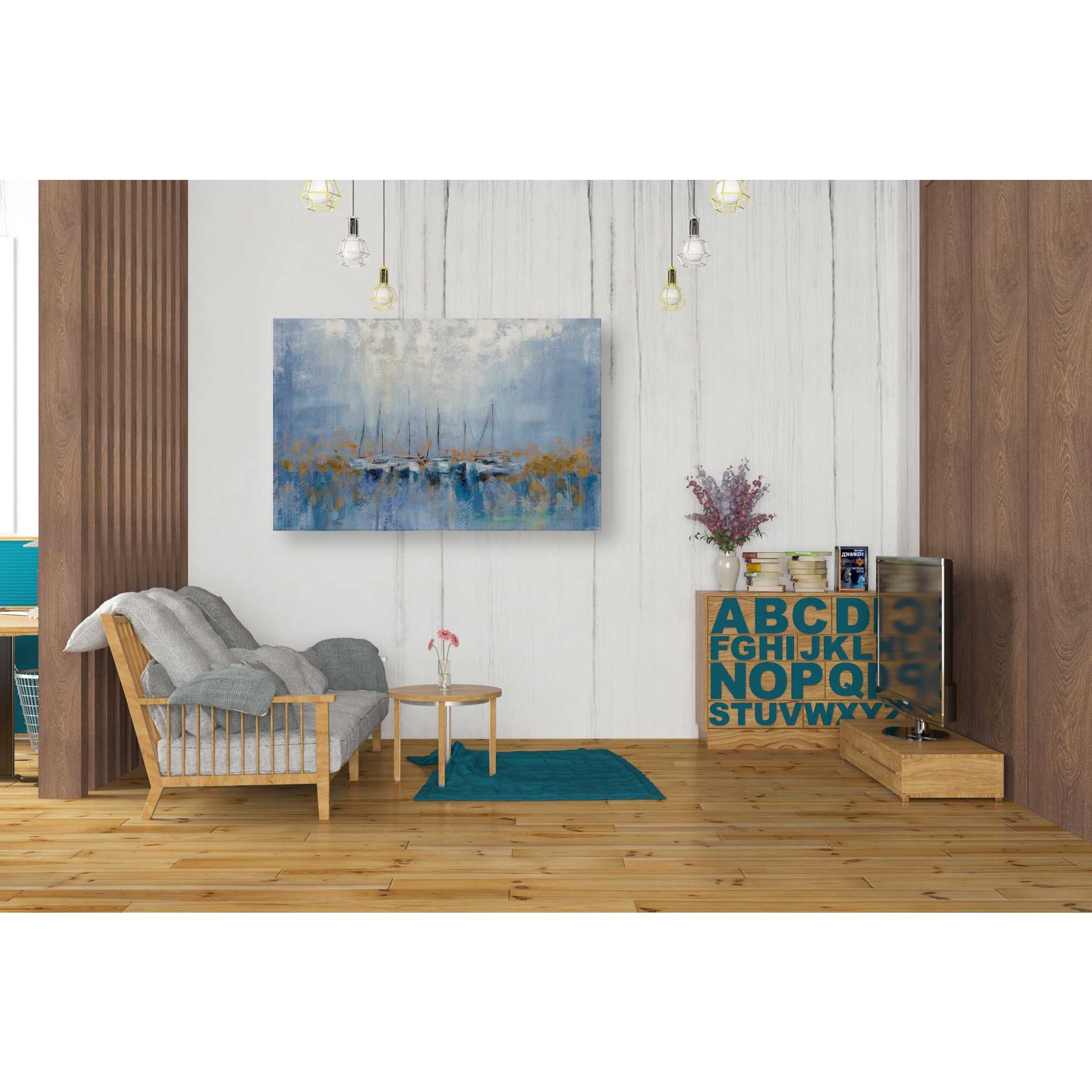 'Boats in the Harbor' by Silvia Vassileva, Canvas Wall Art,26 x 40