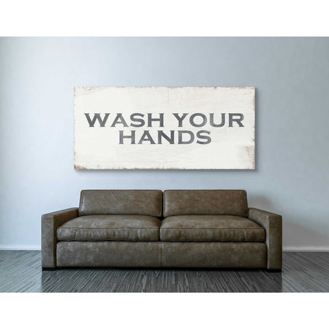Image of 'Wash Your Hands' by Linda Woods, Canvas Wall Art,30 x 60