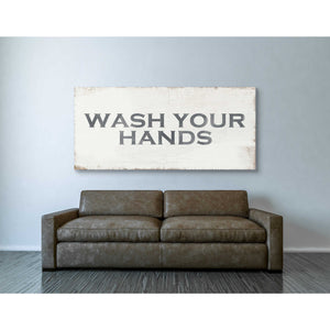 'Wash Your Hands' by Linda Woods, Canvas Wall Art,30 x 60