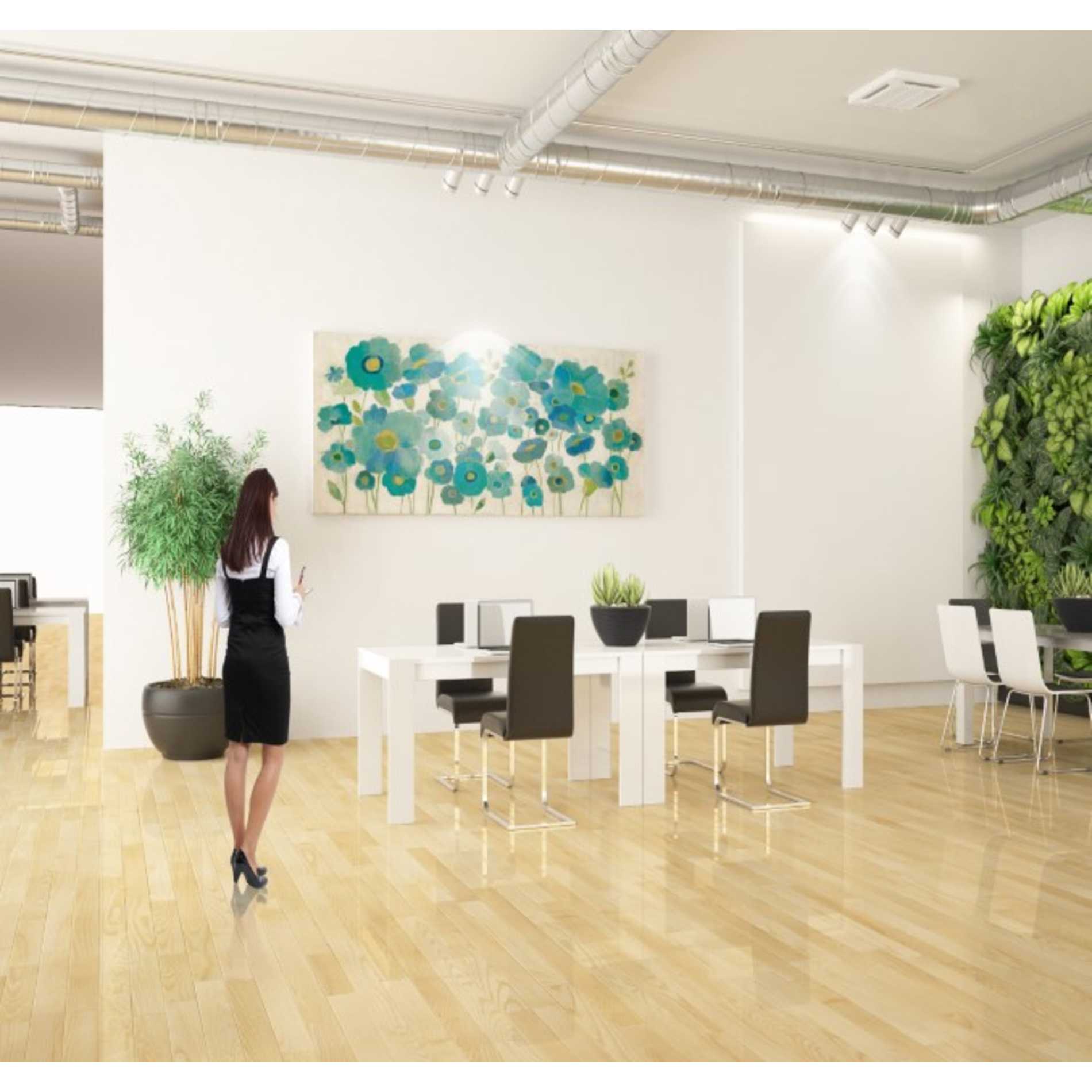 'Floral Lace' by Silvia Vassileva, Canvas Wall Art,30 x 60