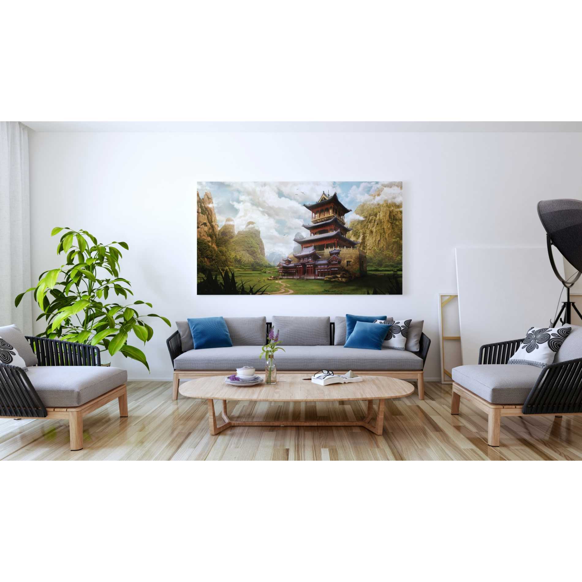 'Hidden Temple' by Jonathan Lam, Giclee Canvas Wall Art