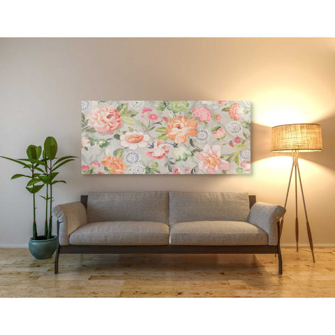 Image of 'Summer Garden of Delights Gray' by Danhui Nai, Canvas Wall Art,30 x 60