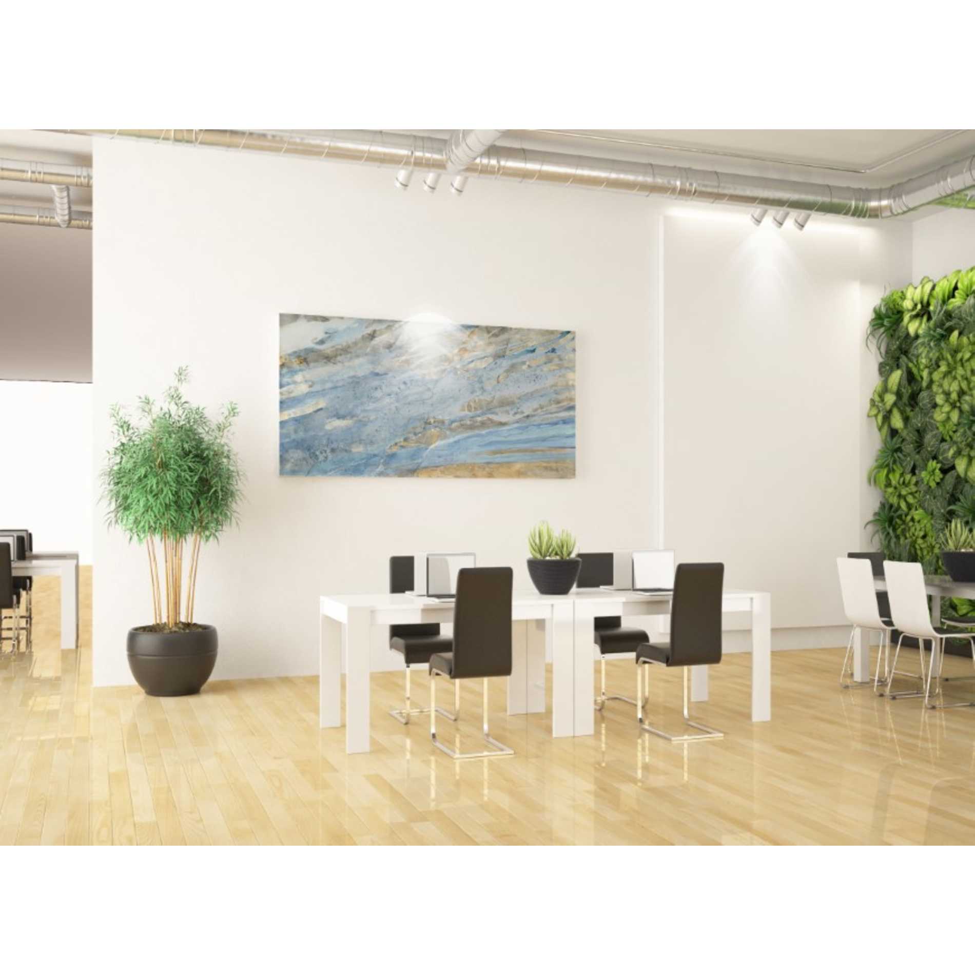 'Ice Flow' by Albena Hristova, Canvas Wall Art,60 x 30