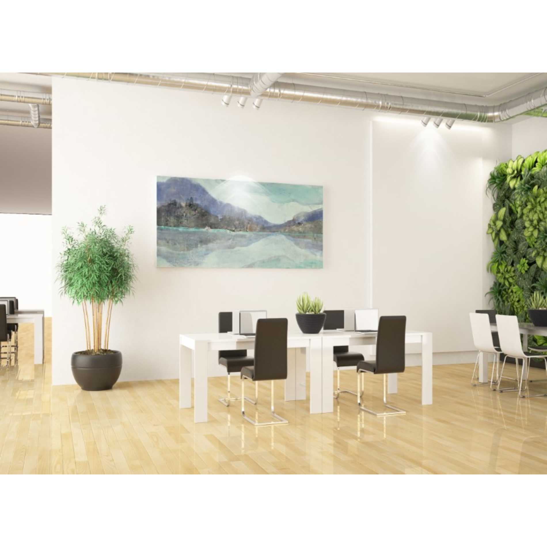 'Winter Landscape' by Albena Hristova, Canvas Wall Art,60 x 30