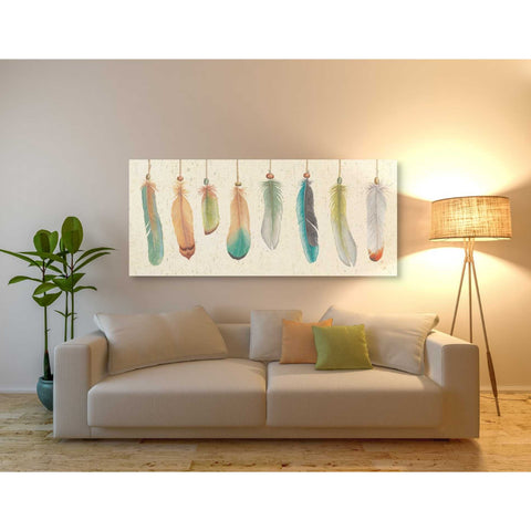Image of 'Feather Tales VIII' by Daphne Brissonet, Canvas Wall Art,30 x 60