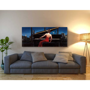 'Lady in Red' by Marco Fabiano, Canvas Wall Art,60 x 30