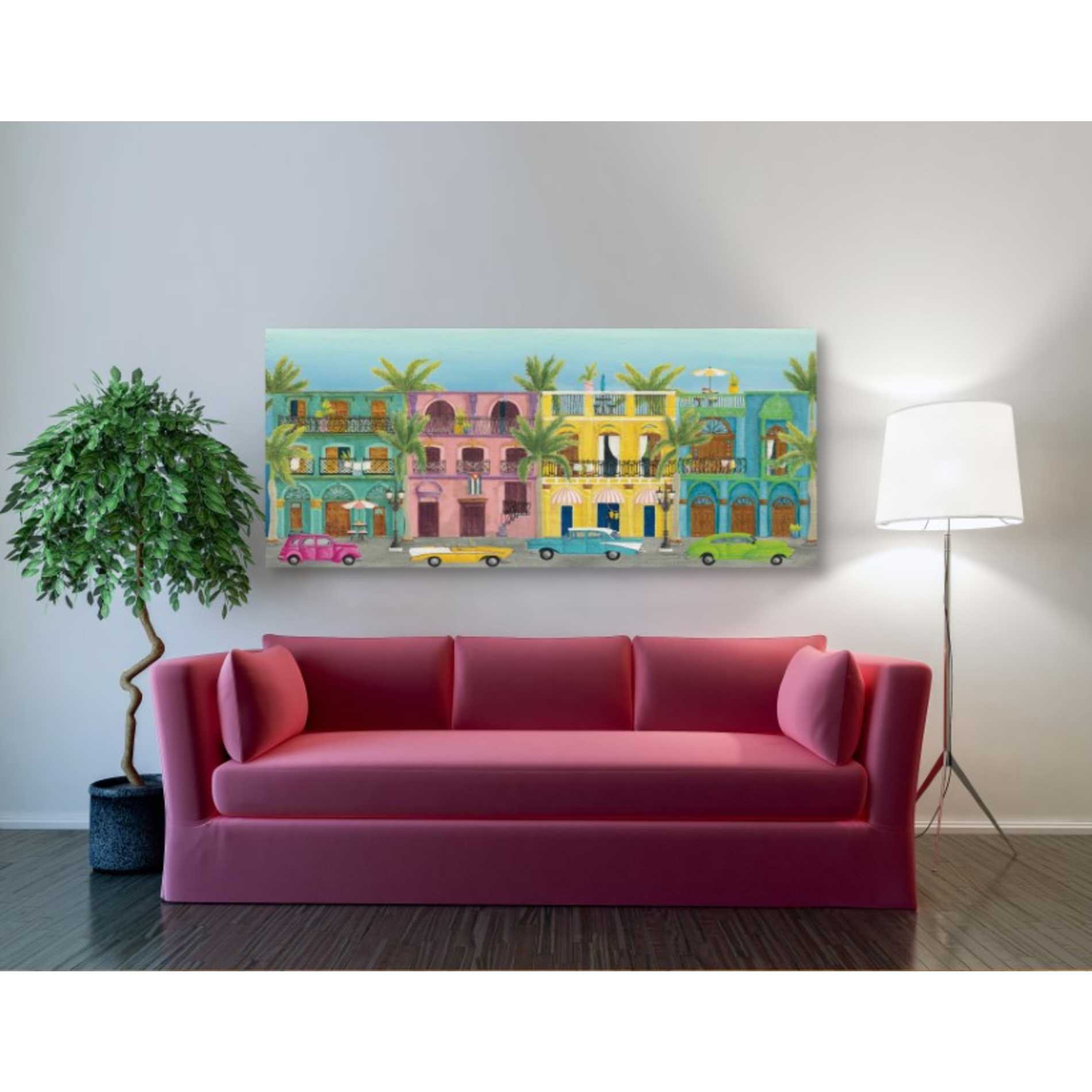 'Havana I' by Elyse DeNeige, Canvas Wall Art,60 x 30