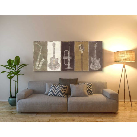 Image of 'Type Band Neutral Panel' by Michael Mullan, Canvas Wall Art,60 x 30