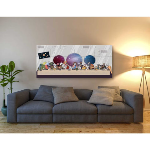 Image of 'The Robot's Last Supper' Canvas Wall Art,60 x 30