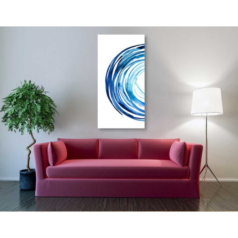 Image of 'Blue Vortex I' by Grace Popp Canvas Wall Art,30 x 60