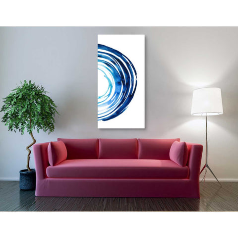 Image of 'Blue Vortex II' by Grace Popp Canvas Wall Art,30 x 60