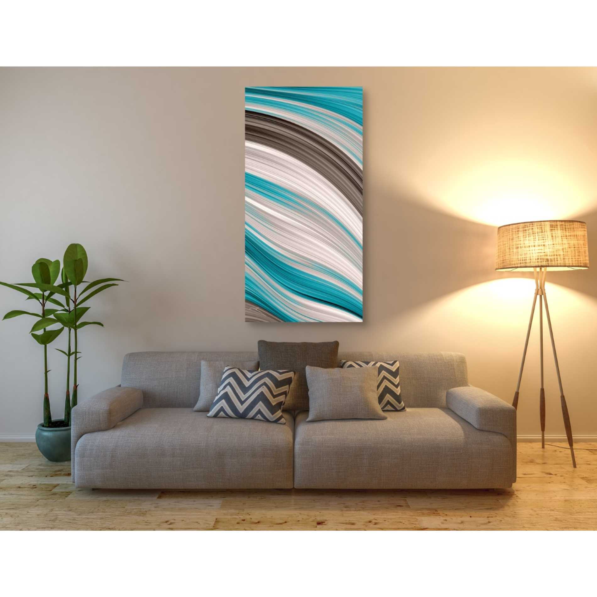 'Aqua Sweep II' by James Burghardt Giclee Canvas Wall Art