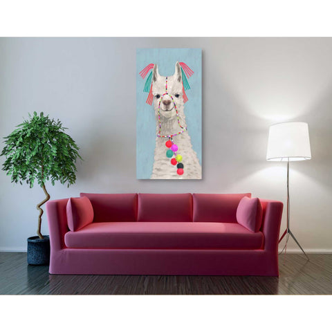Image of 'Adorned Llama II' by Victoria Borges Canvas Wall Art,30 x 60