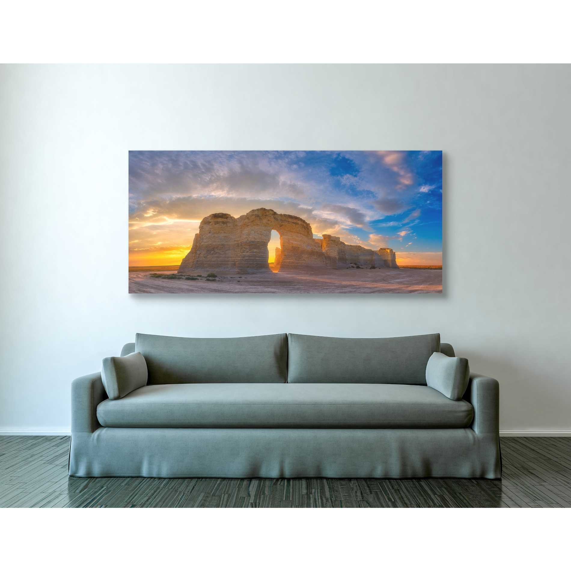 'Kansas Gold' by Darren White, Canvas Wall Art,30 x 60