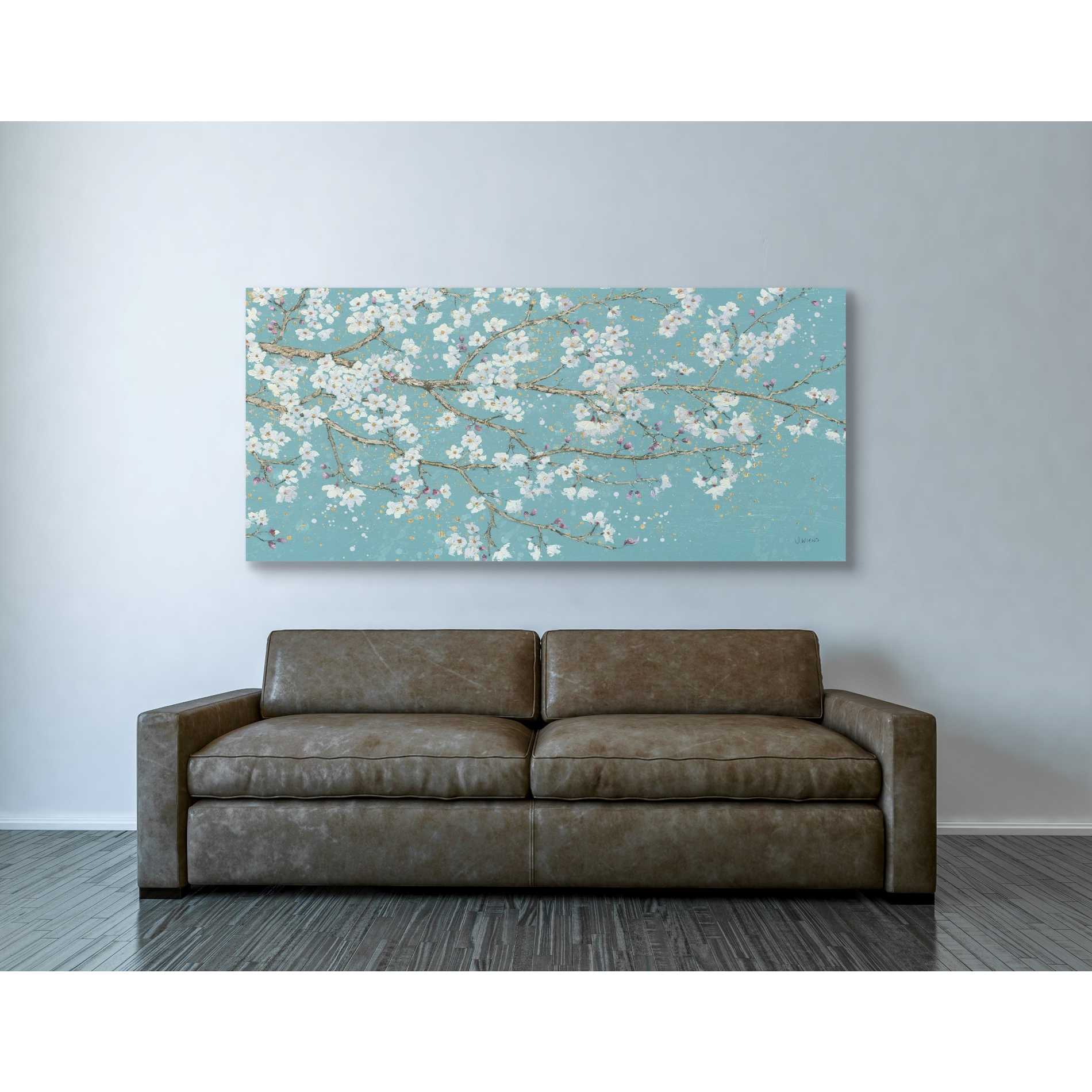 'April Breeze I TEAL' by James Wiens, Canvas Wall Art,30 x 60