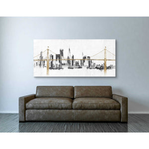 'Bridge And Skyline' by Avery Tillmon, Canvas Wall Art,30 x 60